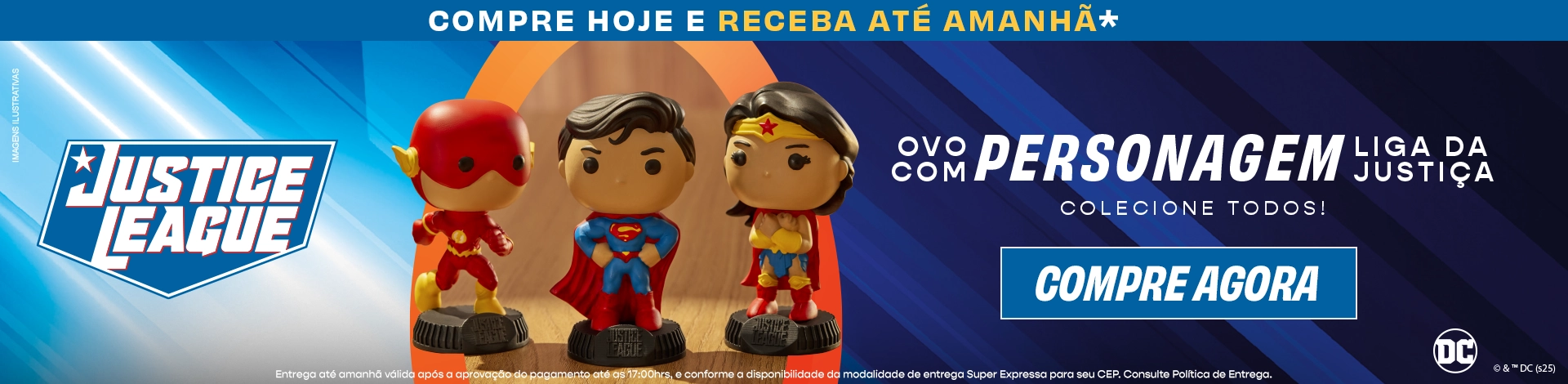 Ovo com personagem Liga da Justiça